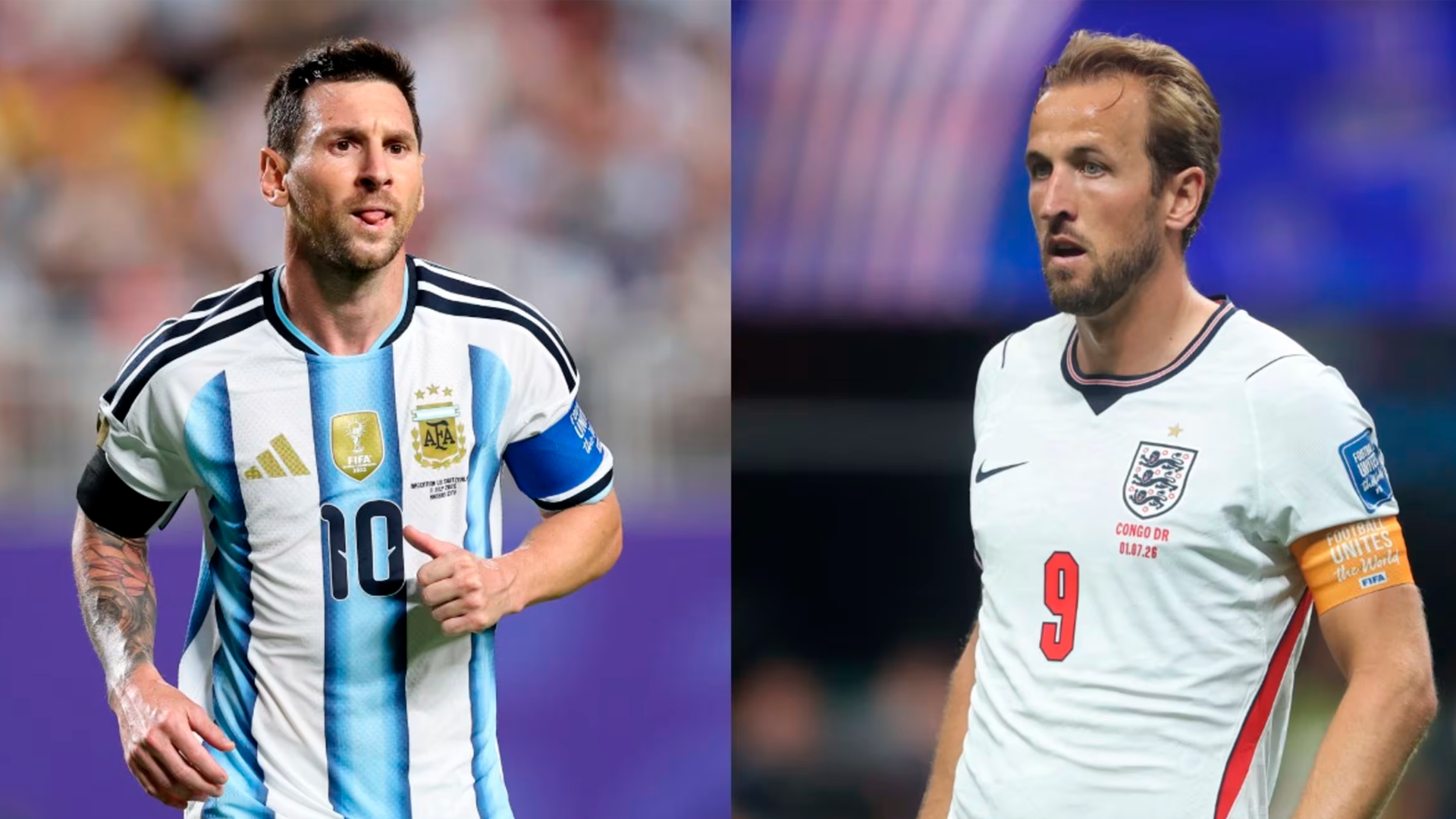 Lionel Messi e Harry Kane se enfrentam nas semifinais da Copa do Mundo 2026